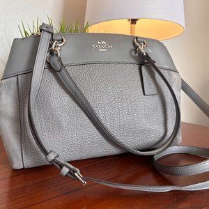 Coach Lexy Shoulder Bag In Pebble Leather / Heather Grey Suede - Rare find!